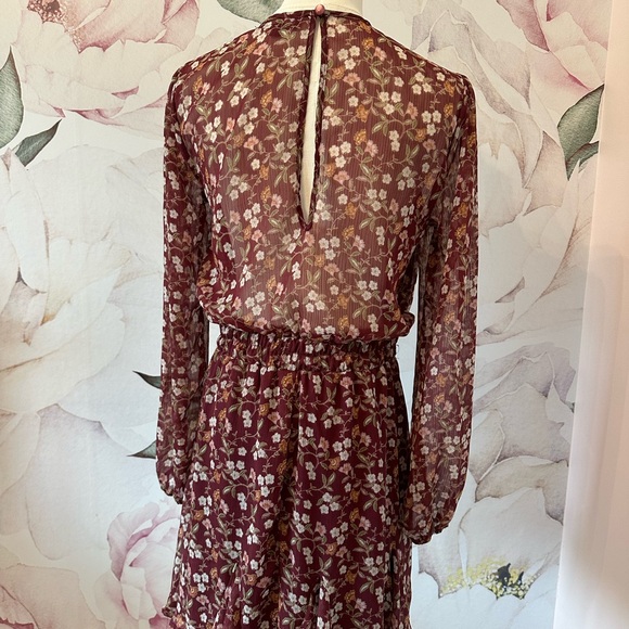 Floral Fall dress— size Medium - Picture 3 of 9